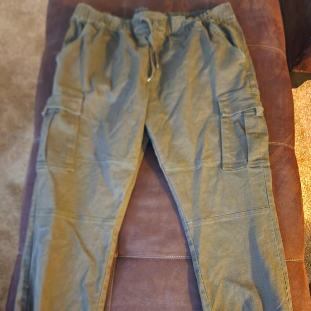 Benjamin Black Green Cargo Jogger sz 3xl